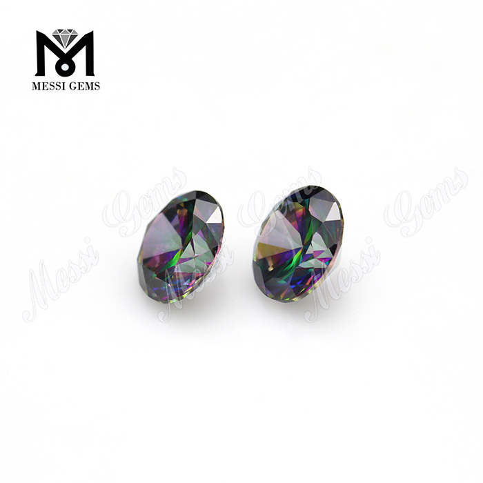 wholesale price cz gemstone 6.0MM round multicolor cubic zirconia