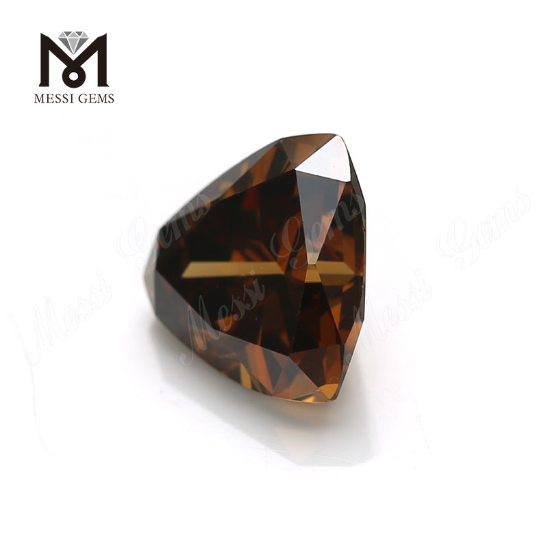 Factory price synthetic cubic zirconia gemstone trillion cut 10x10mm offee cz 