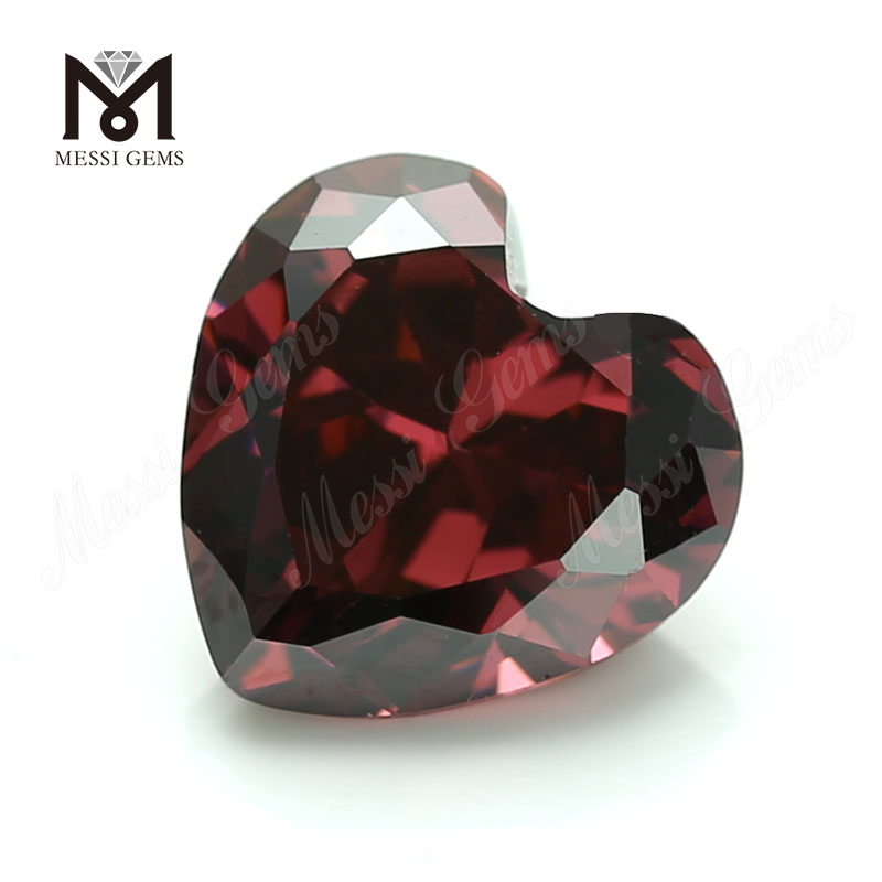 factory high quality loose gems 6mm cubic zirconia heart 