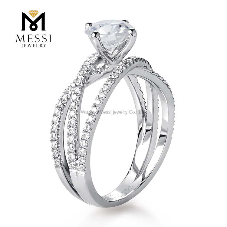 twist 14k gold solid lab grown diamond wedding ring for women newest designs 