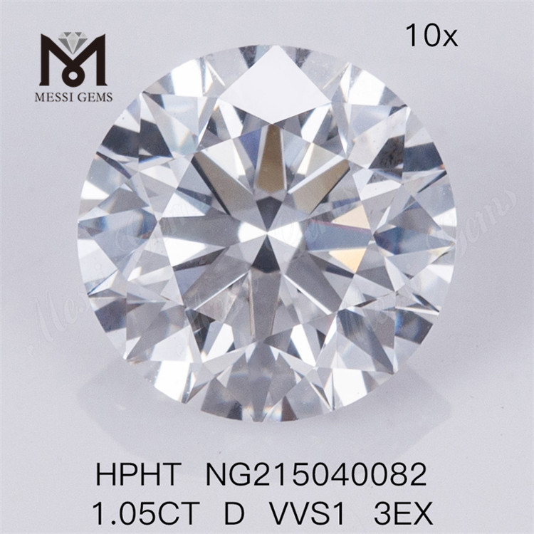1.05CT Round D VVS1 HPHT 3EX Loose Brilliant Lab Diamonds 