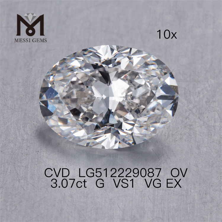 3.07ct G vs cvd lad diamond oval 3ct loose man made diamonds IGI