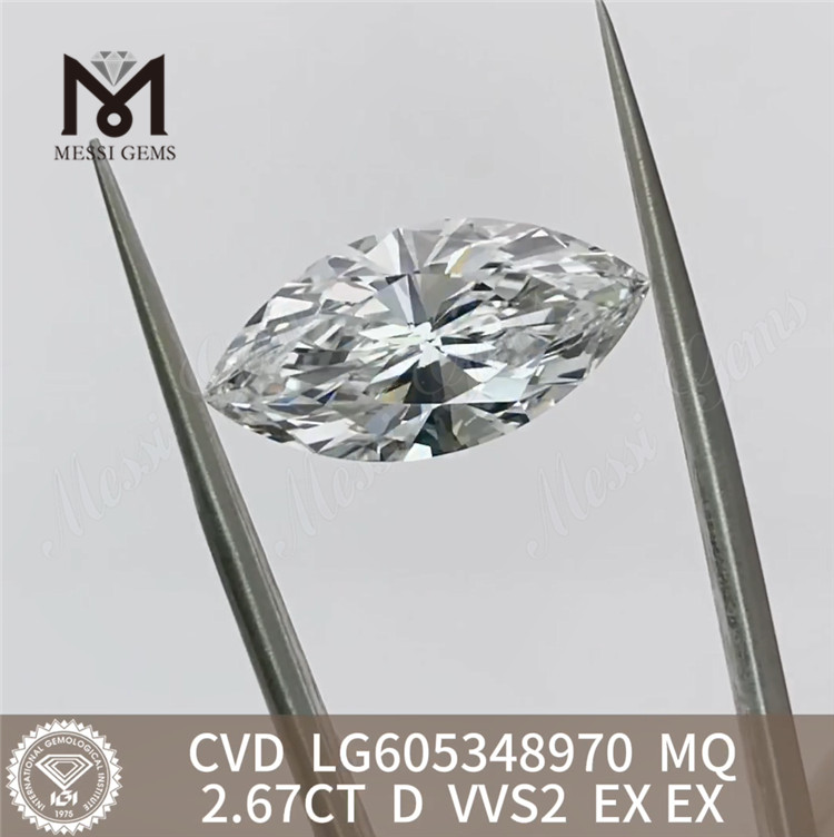 2.67ct D VVS2 Igi Certified Diamond Mq Sustainable Luxuria 丨 Messigss LG605348970